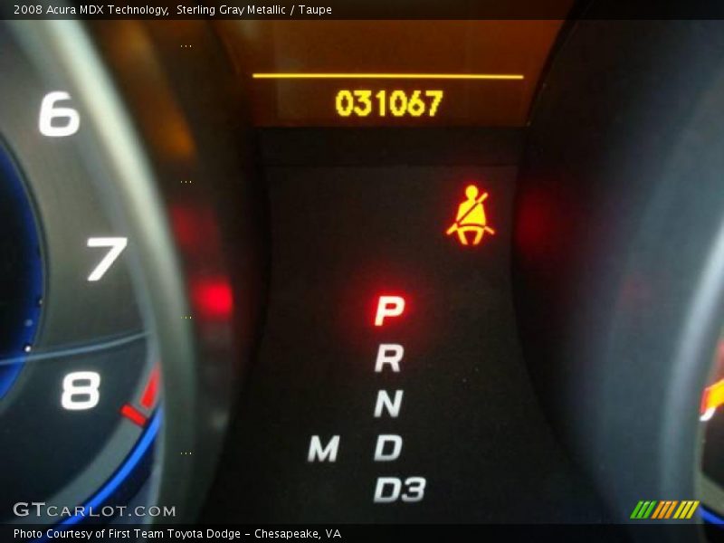 Sterling Gray Metallic / Taupe 2008 Acura MDX Technology