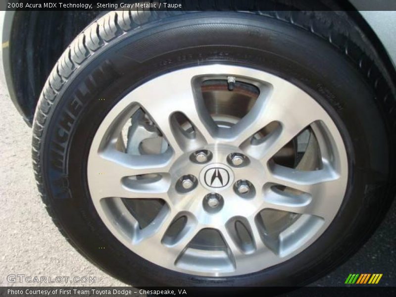 Sterling Gray Metallic / Taupe 2008 Acura MDX Technology