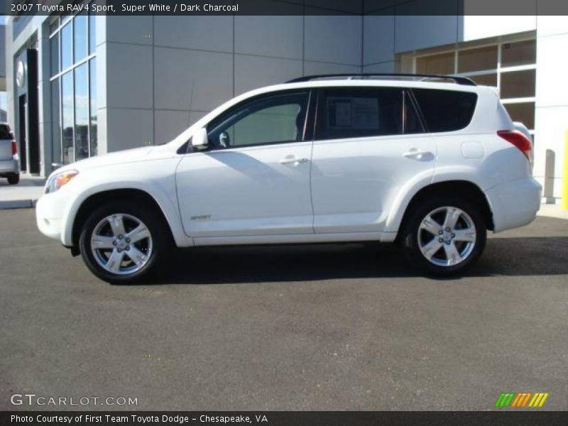 Super White / Dark Charcoal 2007 Toyota RAV4 Sport