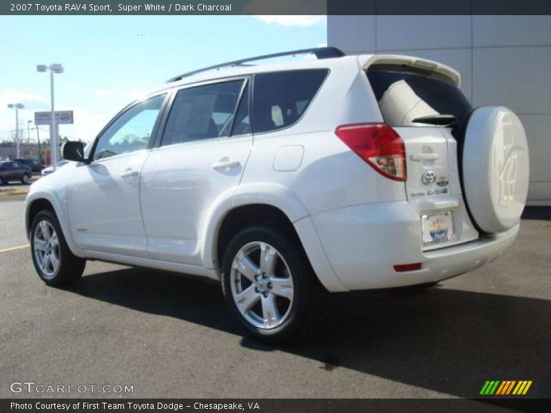 Super White / Dark Charcoal 2007 Toyota RAV4 Sport