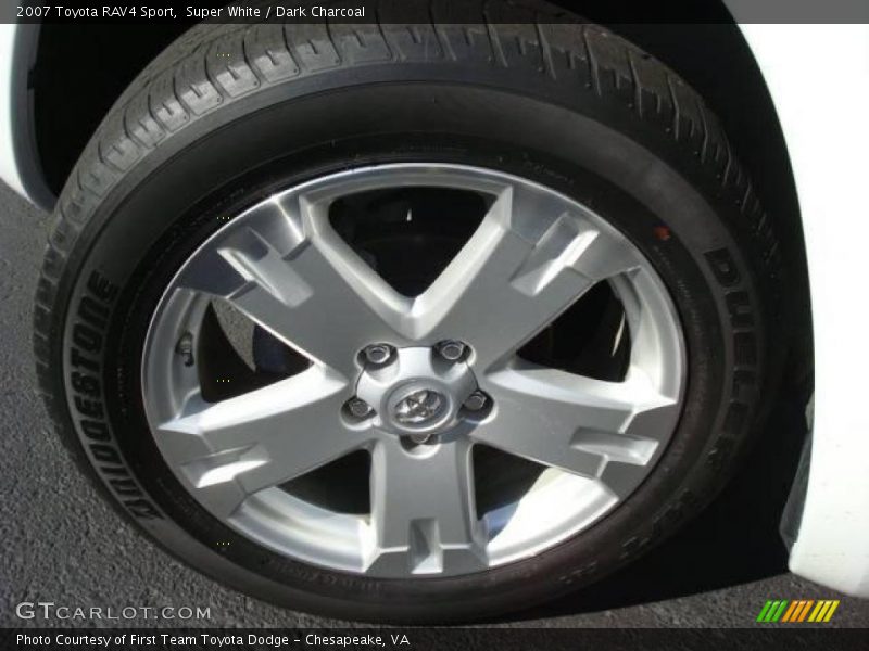 Super White / Dark Charcoal 2007 Toyota RAV4 Sport