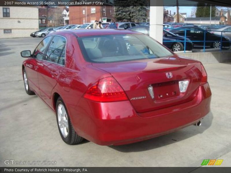 Moroccan Red Pearl / Gray 2007 Honda Accord SE Sedan