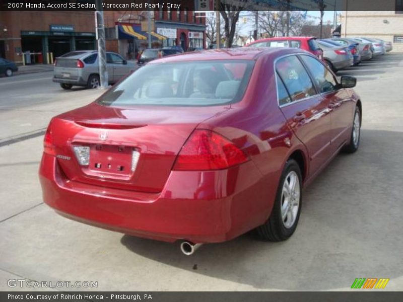 Moroccan Red Pearl / Gray 2007 Honda Accord SE Sedan