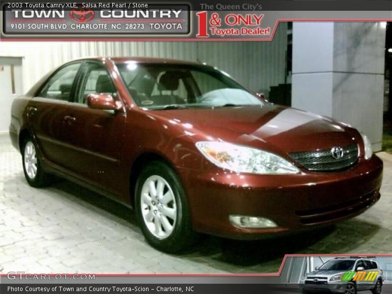 Salsa Red Pearl / Stone 2003 Toyota Camry XLE