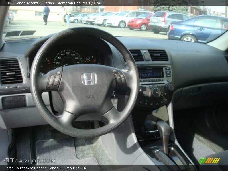 Moroccan Red Pearl / Gray 2007 Honda Accord SE Sedan