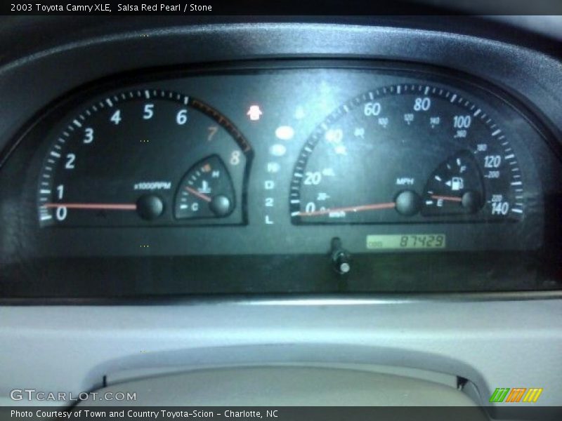 Salsa Red Pearl / Stone 2003 Toyota Camry XLE