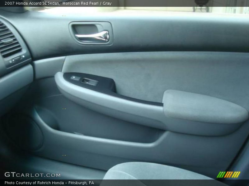 Moroccan Red Pearl / Gray 2007 Honda Accord SE Sedan