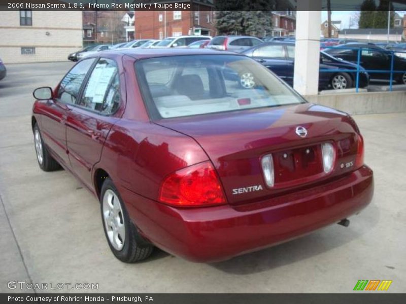 Inferno Red Metallic / Taupe Beige 2006 Nissan Sentra 1.8 S