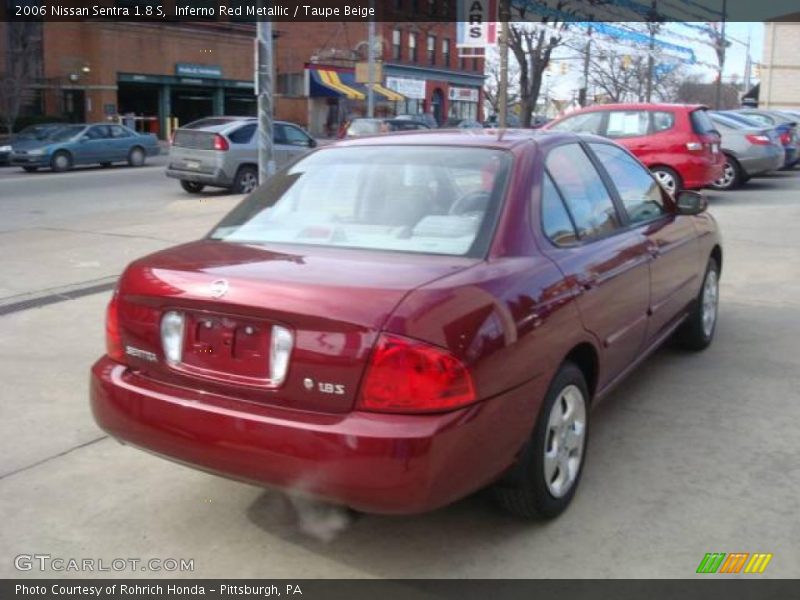 Inferno Red Metallic / Taupe Beige 2006 Nissan Sentra 1.8 S