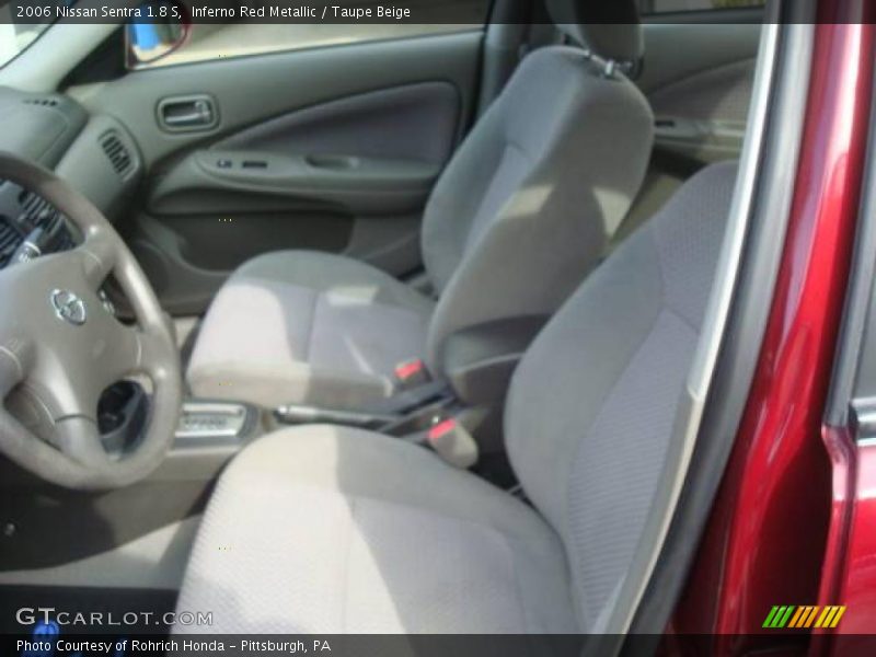 Inferno Red Metallic / Taupe Beige 2006 Nissan Sentra 1.8 S
