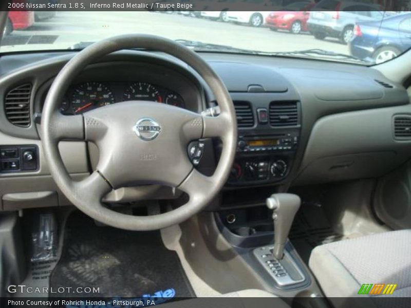 Inferno Red Metallic / Taupe Beige 2006 Nissan Sentra 1.8 S
