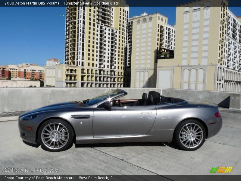 Tungsten Silver / Obsidian Black 2008 Aston Martin DB9 Volante
