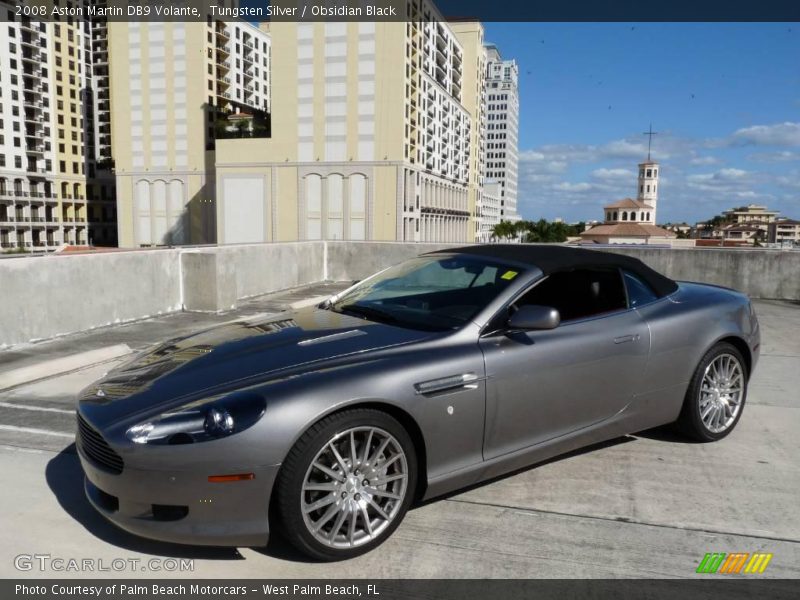 Tungsten Silver / Obsidian Black 2008 Aston Martin DB9 Volante