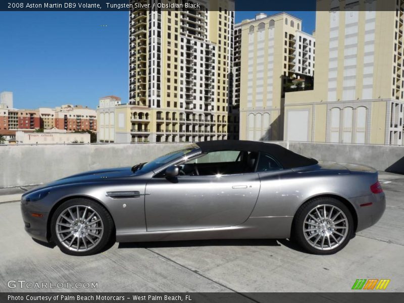 Tungsten Silver / Obsidian Black 2008 Aston Martin DB9 Volante