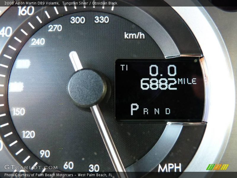 Tungsten Silver / Obsidian Black 2008 Aston Martin DB9 Volante