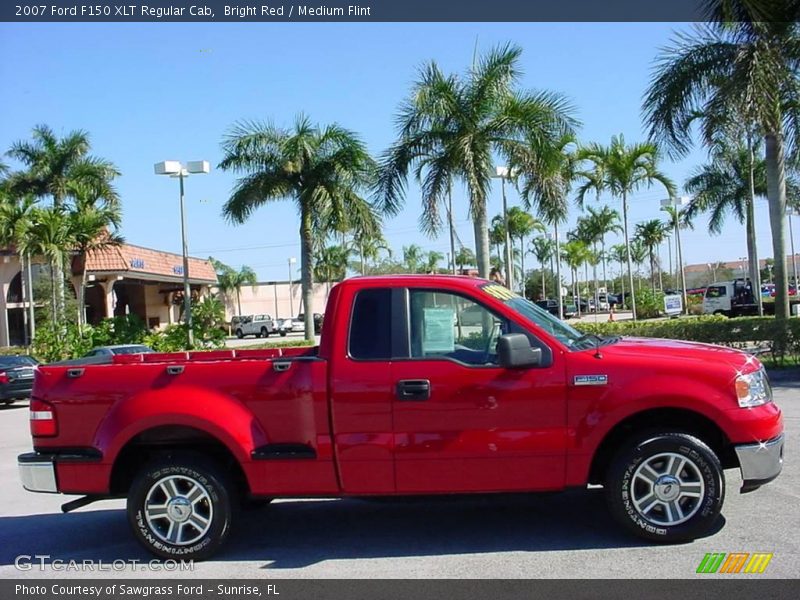 Bright Red / Medium Flint 2007 Ford F150 XLT Regular Cab