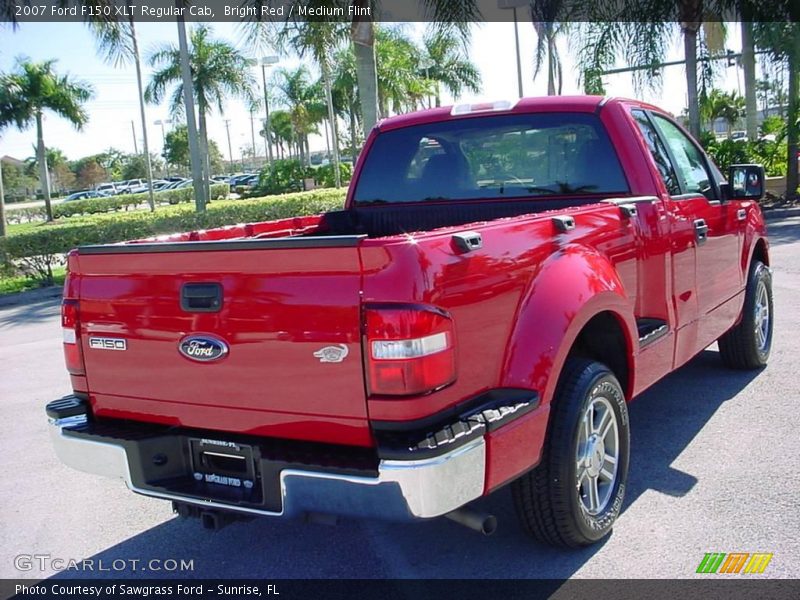 Bright Red / Medium Flint 2007 Ford F150 XLT Regular Cab