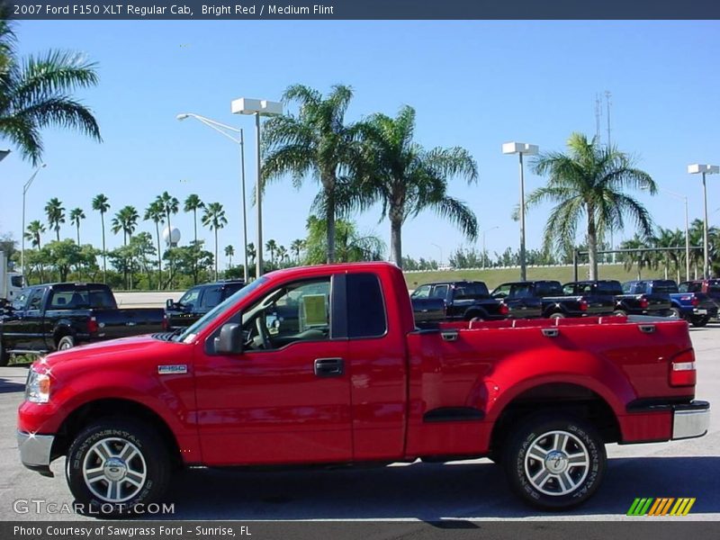 Bright Red / Medium Flint 2007 Ford F150 XLT Regular Cab