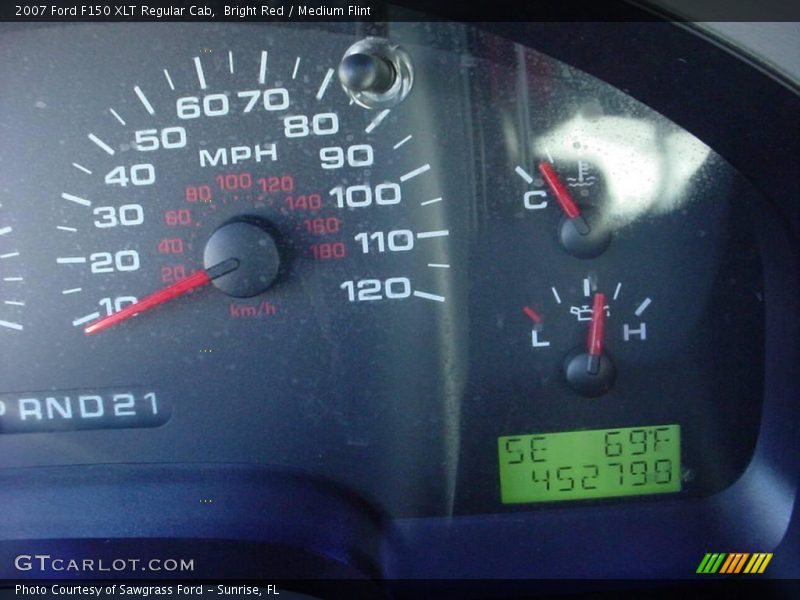 Bright Red / Medium Flint 2007 Ford F150 XLT Regular Cab