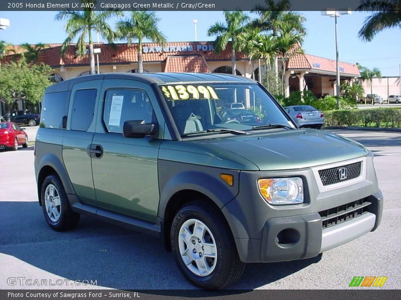 Galapagos Green Metallic / Gray/Green 2005 Honda Element LX AWD