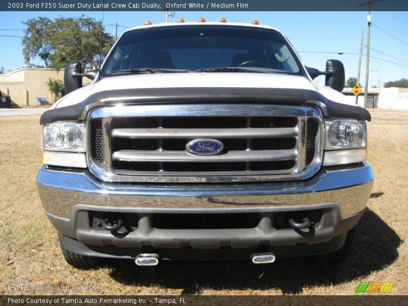 Oxford White / Medium Flint 2003 Ford F350 Super Duty Lariat Crew Cab Dually