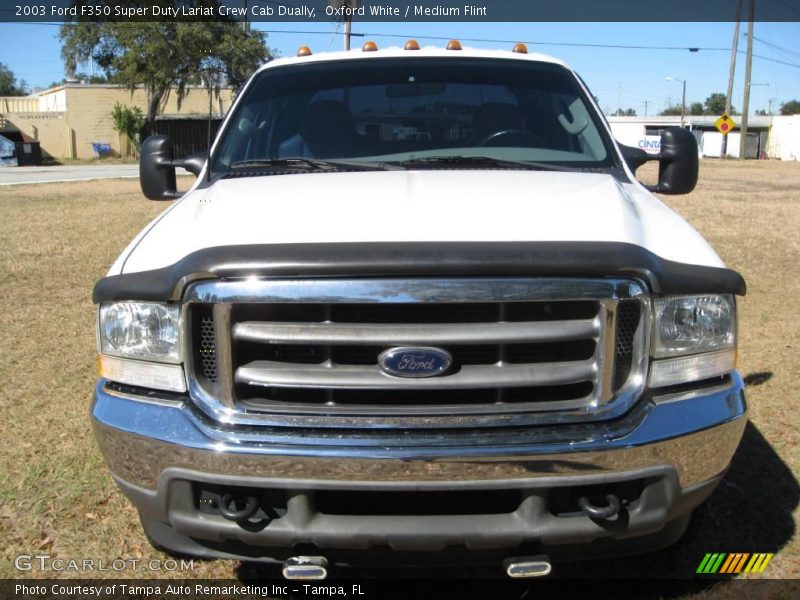 Oxford White / Medium Flint 2003 Ford F350 Super Duty Lariat Crew Cab Dually