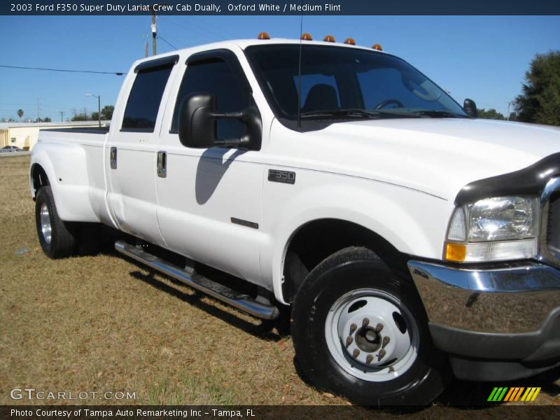 Oxford White / Medium Flint 2003 Ford F350 Super Duty Lariat Crew Cab Dually