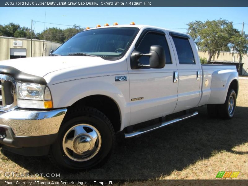 Oxford White / Medium Flint 2003 Ford F350 Super Duty Lariat Crew Cab Dually