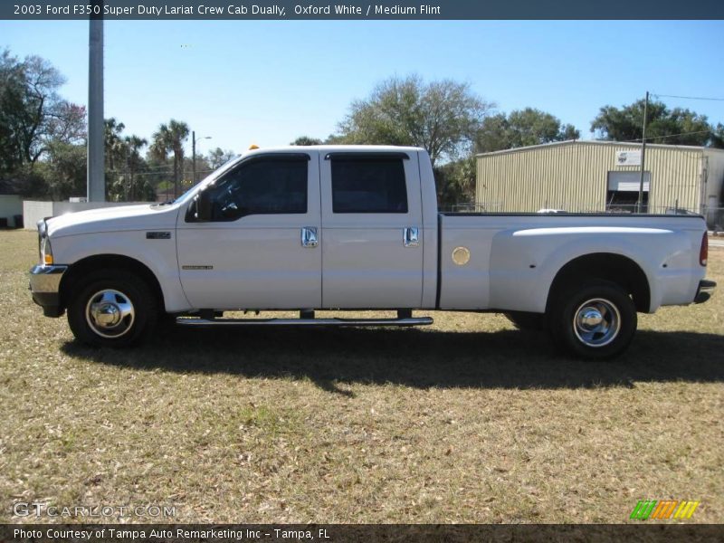 Oxford White / Medium Flint 2003 Ford F350 Super Duty Lariat Crew Cab Dually