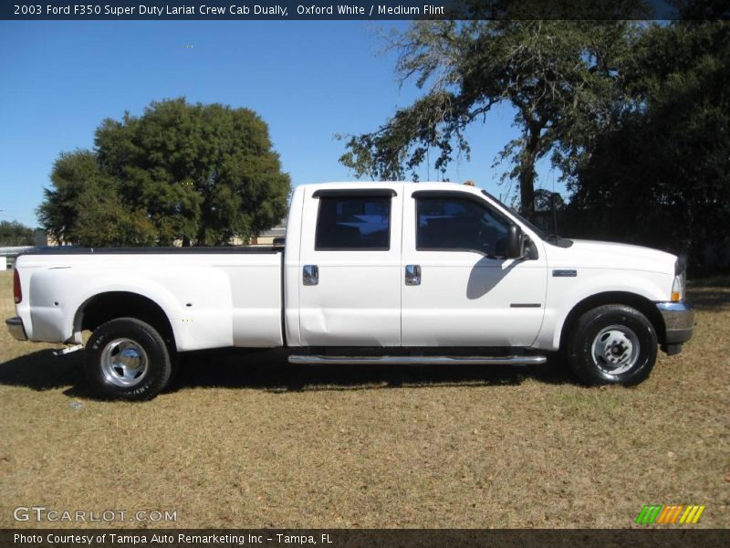 Oxford White / Medium Flint 2003 Ford F350 Super Duty Lariat Crew Cab Dually