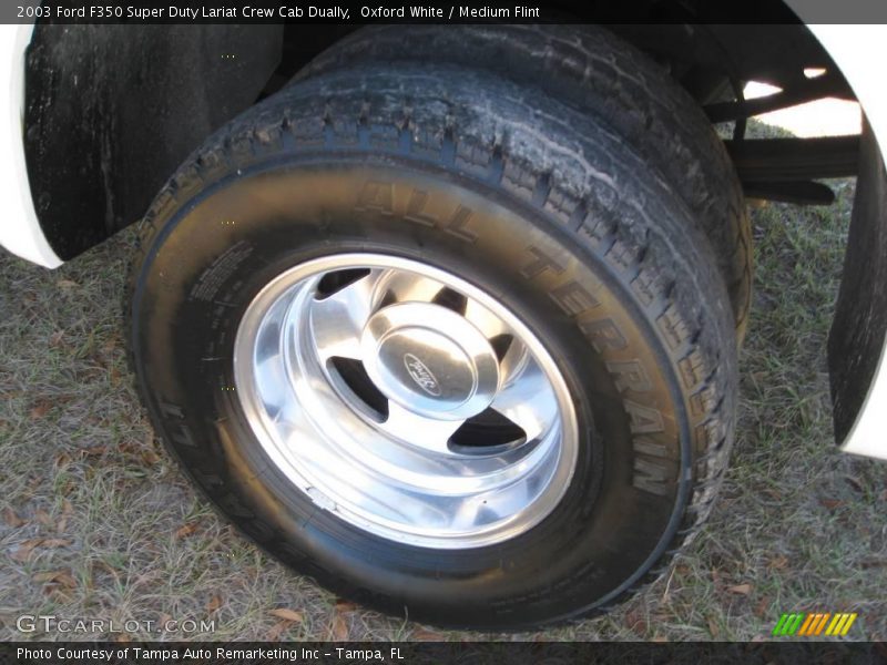 Oxford White / Medium Flint 2003 Ford F350 Super Duty Lariat Crew Cab Dually