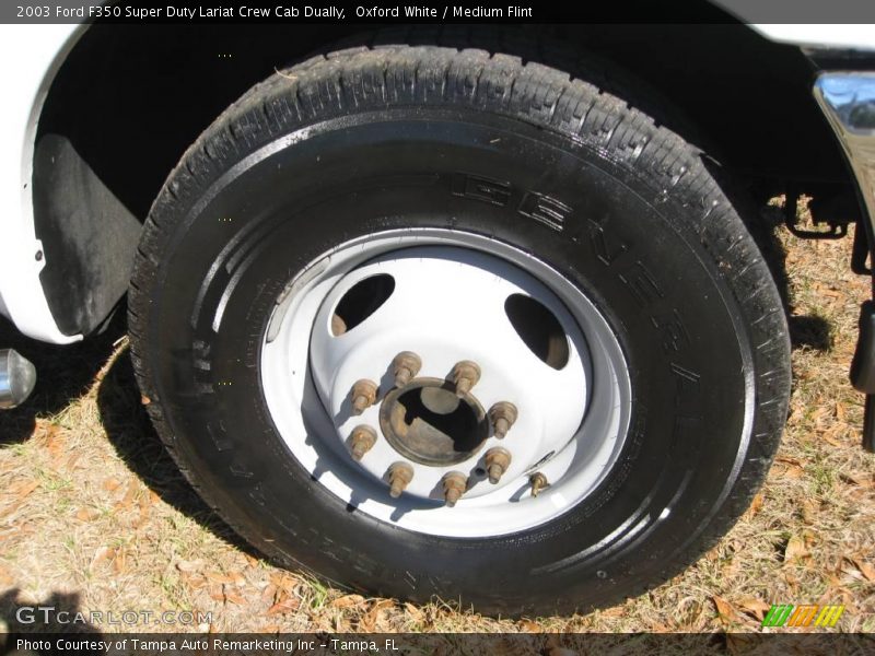 Oxford White / Medium Flint 2003 Ford F350 Super Duty Lariat Crew Cab Dually