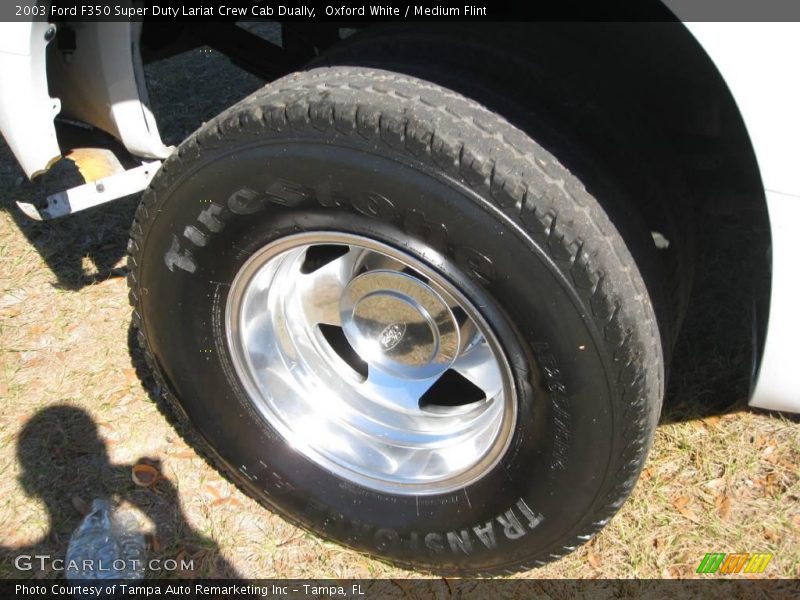 Oxford White / Medium Flint 2003 Ford F350 Super Duty Lariat Crew Cab Dually