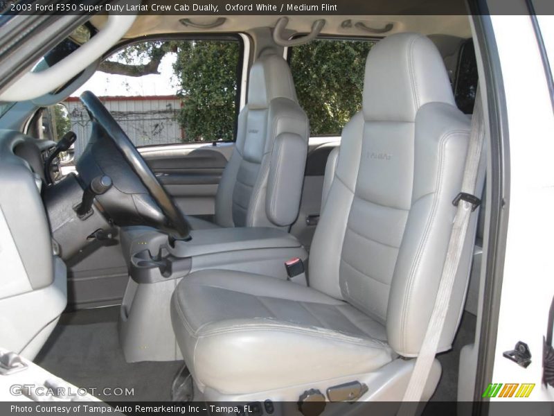 Oxford White / Medium Flint 2003 Ford F350 Super Duty Lariat Crew Cab Dually