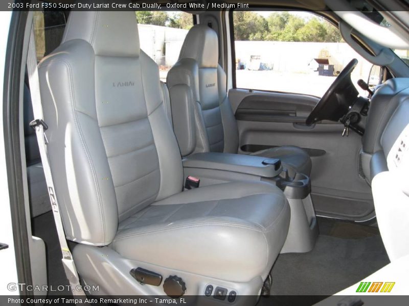 Oxford White / Medium Flint 2003 Ford F350 Super Duty Lariat Crew Cab Dually