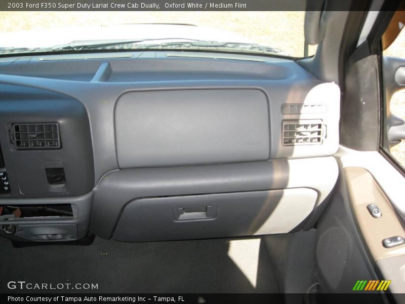 Oxford White / Medium Flint 2003 Ford F350 Super Duty Lariat Crew Cab Dually