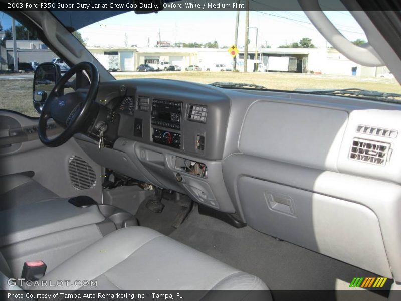 Oxford White / Medium Flint 2003 Ford F350 Super Duty Lariat Crew Cab Dually