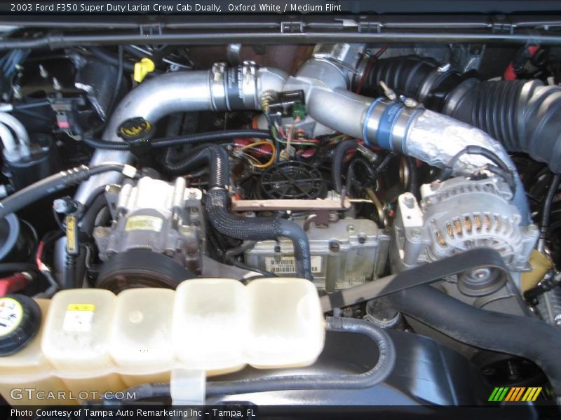 Oxford White / Medium Flint 2003 Ford F350 Super Duty Lariat Crew Cab Dually