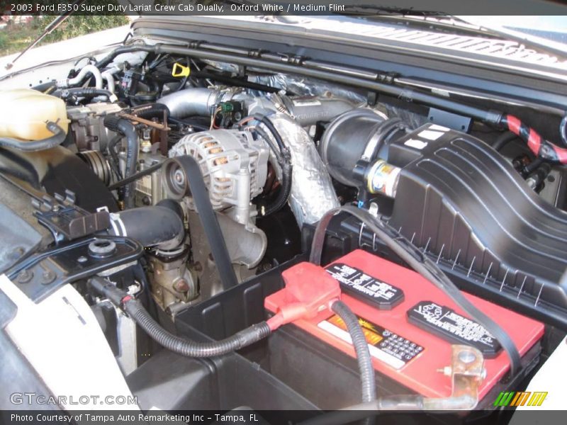 Oxford White / Medium Flint 2003 Ford F350 Super Duty Lariat Crew Cab Dually