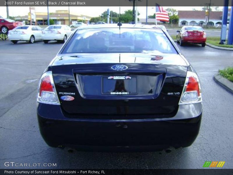 Black / Charcoal Black 2007 Ford Fusion SE V6