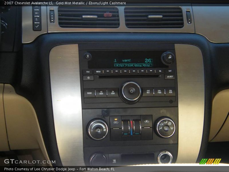 Gold Mist Metallic / Ebony/Light Cashmere 2007 Chevrolet Avalanche LS
