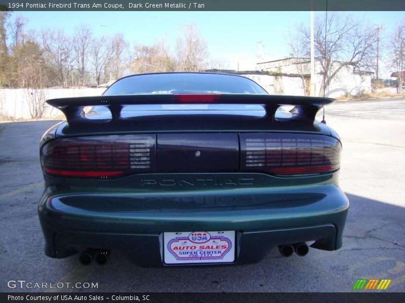 Dark Green Metallic / Tan 1994 Pontiac Firebird Trans Am Coupe