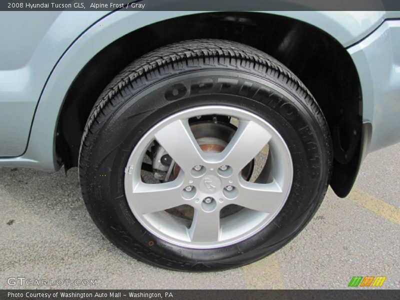 Alpine Frost / Gray 2008 Hyundai Tucson GLS