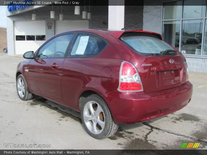 Wine Red / Gray 2007 Hyundai Accent SE Coupe