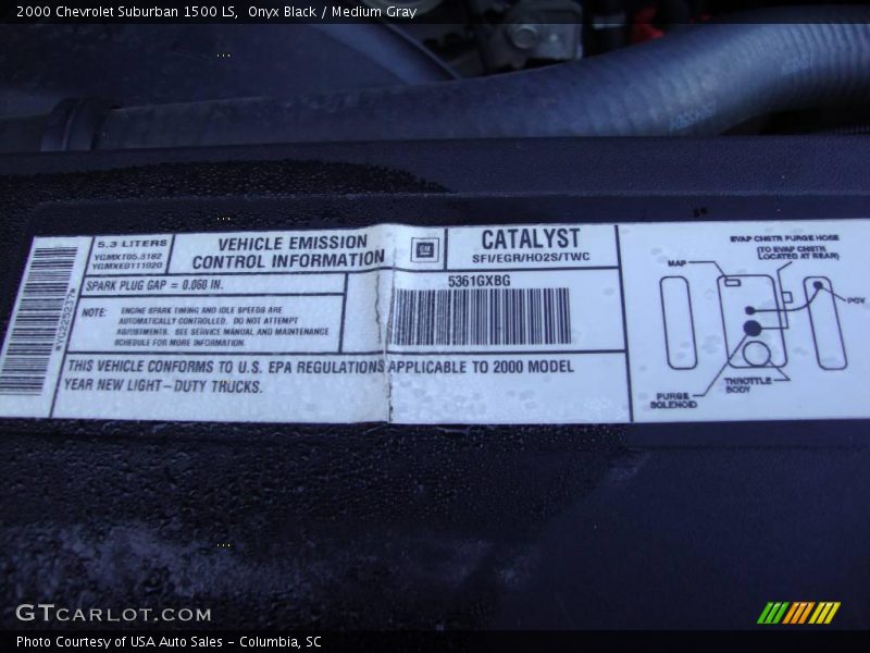 Onyx Black / Medium Gray 2000 Chevrolet Suburban 1500 LS
