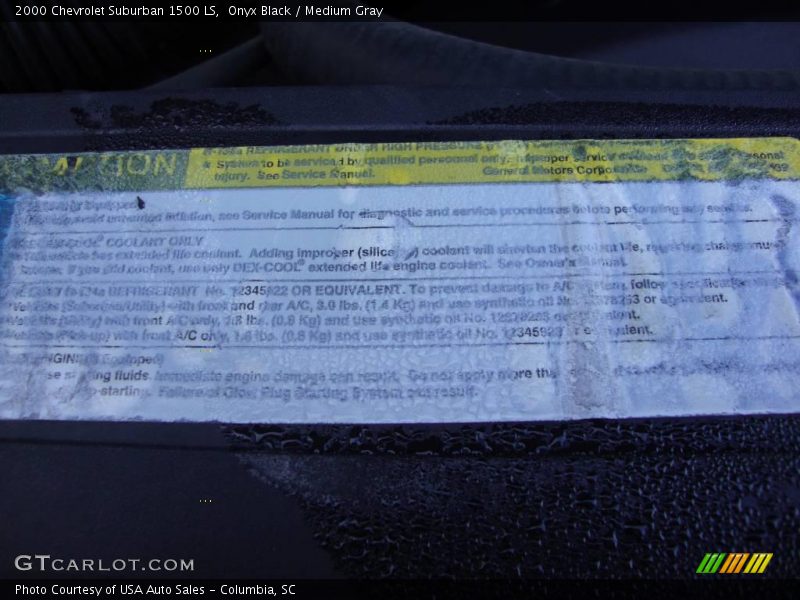 Onyx Black / Medium Gray 2000 Chevrolet Suburban 1500 LS