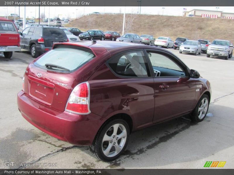 Wine Red / Gray 2007 Hyundai Accent SE Coupe