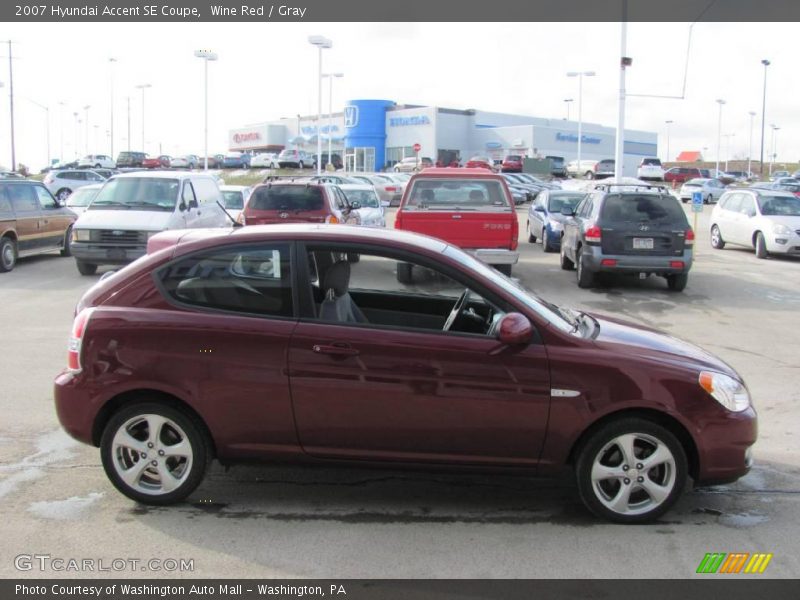 Wine Red / Gray 2007 Hyundai Accent SE Coupe