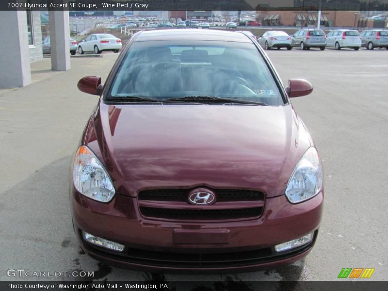 Wine Red / Gray 2007 Hyundai Accent SE Coupe