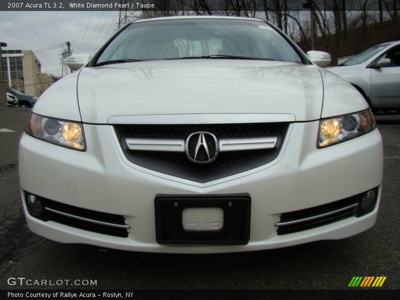 White Diamond Pearl / Taupe 2007 Acura TL 3.2